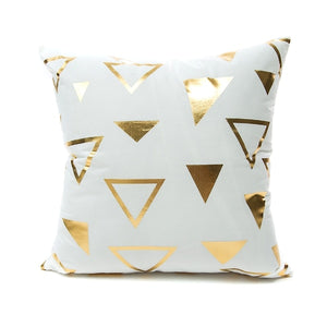 Bronzing Geometric Pillow Case