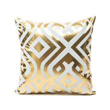Load image into Gallery viewer, Bronzing Geometric Pillow Case