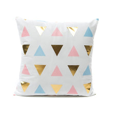Load image into Gallery viewer, Bronzing Geometric Pillow Case
