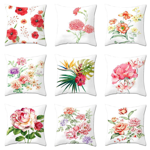 Multi-Color Flowers Pillows Case