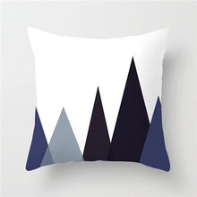 Load image into Gallery viewer, Blue Geometry Pillow Case