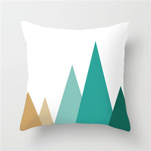 Load image into Gallery viewer, Blue Geometry Pillow Case