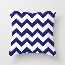 Load image into Gallery viewer, Blue Geometry Pillow Case