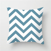 Load image into Gallery viewer, Blue Geometry Pillow Case