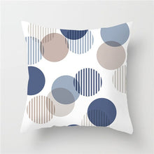 Load image into Gallery viewer, Blue Geometry Pillow Case