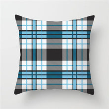 Load image into Gallery viewer, Blue Geometry Pillow Case