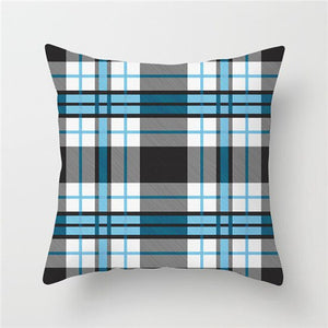 Blue Geometry Pillow Case