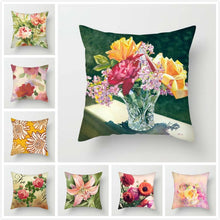 Load image into Gallery viewer, Pink Red Flower Pillows Case