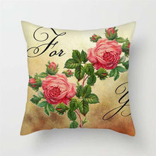Load image into Gallery viewer, Pink Red Flower Pillows Case