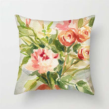 Load image into Gallery viewer, Pink Red Flower Pillows Case