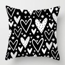 Load image into Gallery viewer, Geometric Black and White Pillow Case