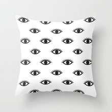 Load image into Gallery viewer, Geometric Black and White Pillow Case