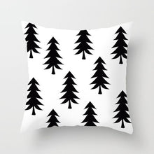 Load image into Gallery viewer, Geometric Black and White Pillow Case