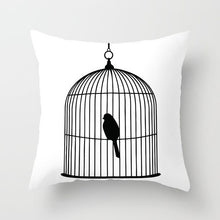 Load image into Gallery viewer, Geometric Black and White Pillow Case