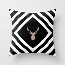 Load image into Gallery viewer, Geometric Black and White Pillow Case