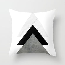 Load image into Gallery viewer, Geometric Black and White Pillow Case