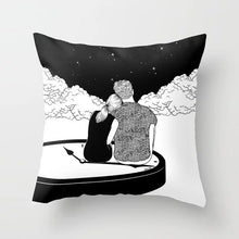 Load image into Gallery viewer, Geometric Black and White Pillow Case