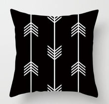 Load image into Gallery viewer, Geometric Black and White Pillow Case