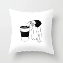 Load image into Gallery viewer, Geometric Black and White Pillow Case