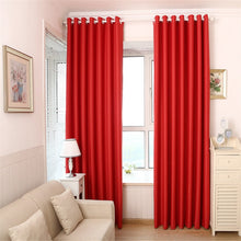 Load image into Gallery viewer, Solid Red Color Jalousie Curtains