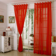 Load image into Gallery viewer, Solid Red Color Jalousie Curtains