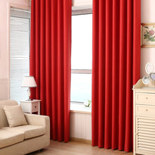 Load image into Gallery viewer, Solid Red Color Jalousie Curtains